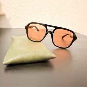 Aire Whirlpool Sunglasses - Black with Pink Lenses